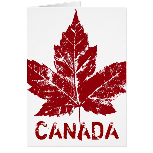 Cool Canada Card Canadian Flag Greeting Card | Zazzle