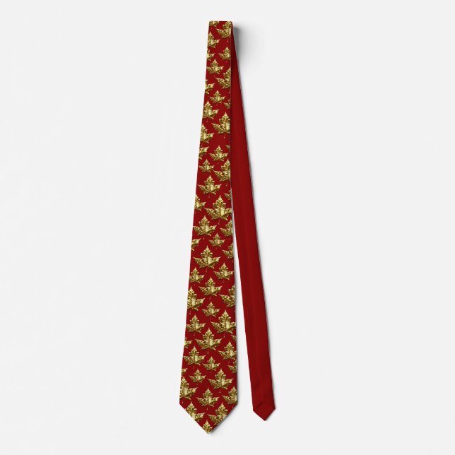 Cool Canada Cravate Fun Gold Canada Maple Leaf Cra (Devant)