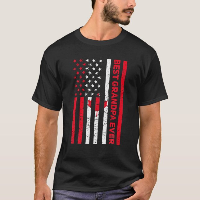 Cool Canada Flag Maple Leaf Design Canada Day Cana T-Shirt (Front)