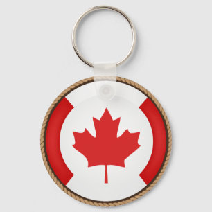 Cool Canada Flag Seal Keychain