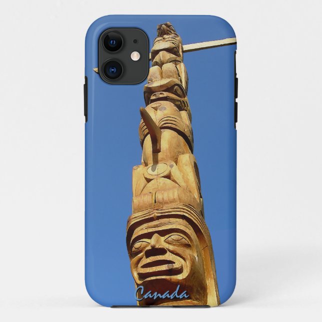 Cool Canada IPhone 5 Case Canada Totem Pole Gift (Back)