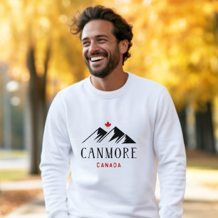 Cool Canmore Canada Mountains Maple Leaf  Sweatshirt