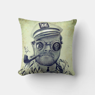 Cool Captain Pillow! Throw Pillow