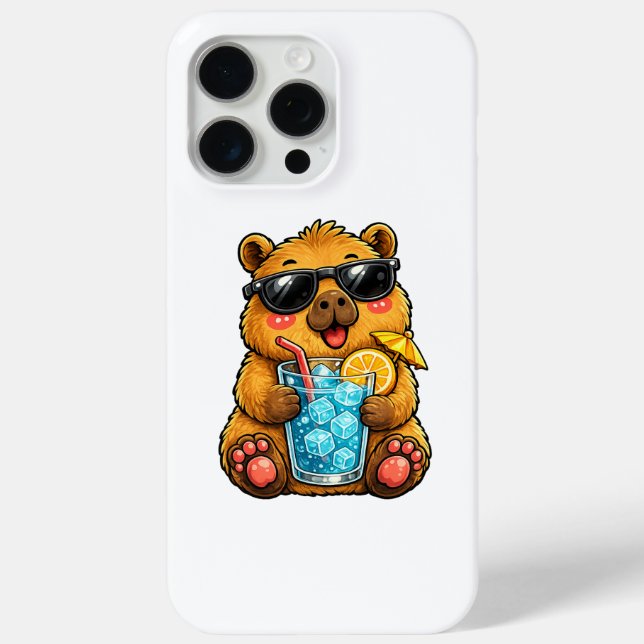 Cool Capybara Drink Case-Mate iPhone Case (Back)