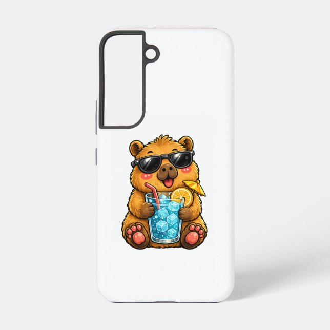 Cool Capybara Drink Samsung Galaxy S22 Case (Back)
