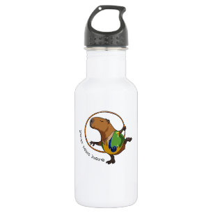 Cool Capybara Gymnast Hoop Personalized Cartoon 532 Ml Water Bottle