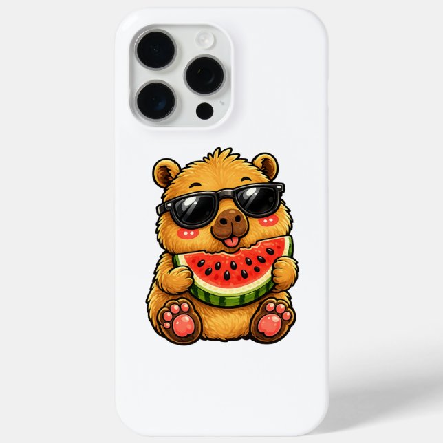 Cool Capybara Watermelon Summer Case-Mate iPhone Case (Back)