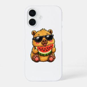 Cool Capybara Watermelon Summer iPhone 16 Case