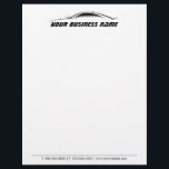 Cool Car Outline Auto Repair Business Letterhead<br><div class="desc">Cool Car Outline Auto Repair Business White Letterhead.</div>