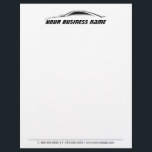 Cool Car Outline Auto Repair Business Letterhead<br><div class="desc">Cool Car Outline Auto Repair Business White Letterhead.</div>