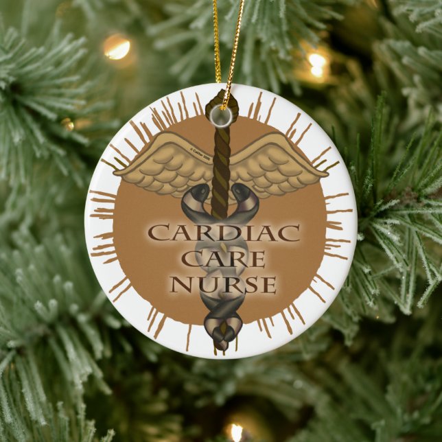 Cool Cardiac Infirmière Caduceus ornement (Arbre)