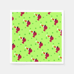 Cool Cardinal Christmas Party Cocktail Napkins