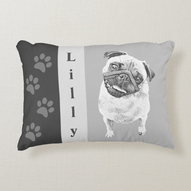 Cool Carlin  chien Accent Coussin (Devant)