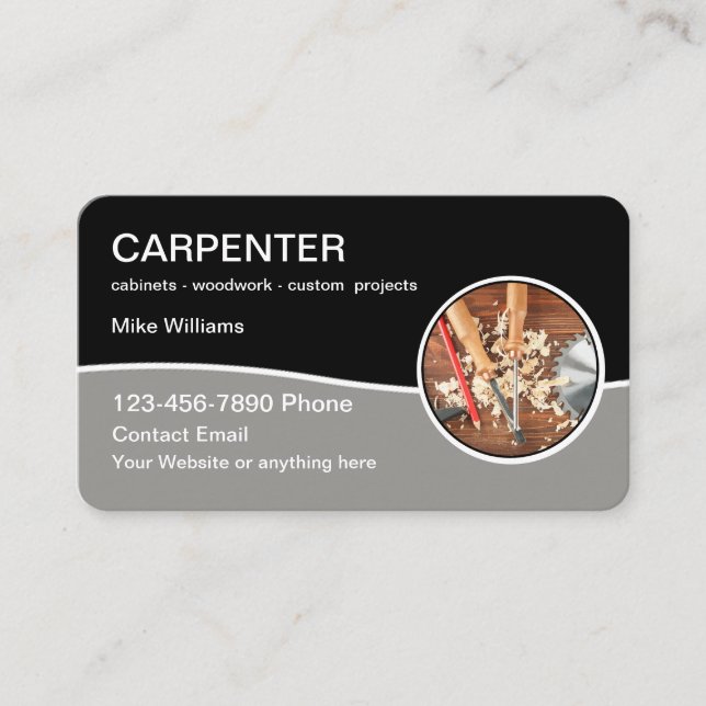 Cool Carpenter thème Cartes de visite (Devant)