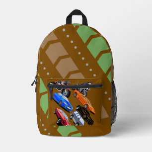Cool Cars and Motorcycles Kids School Backpack