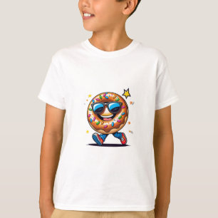 Cool Cartoon Doughnut Boys’ T-Shirt – Fun & Colour