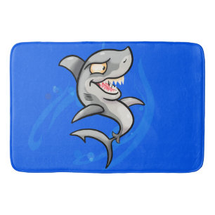 Cool Cartoon Shark Bath Mat