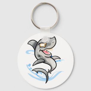 Cool Cartoon Shark Keychain