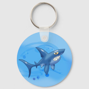 Cool Cartoon Shark Keychain