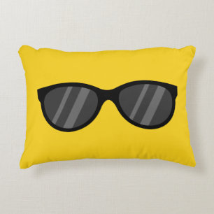 Cool Cartoon Sunglasses Accent Pillow