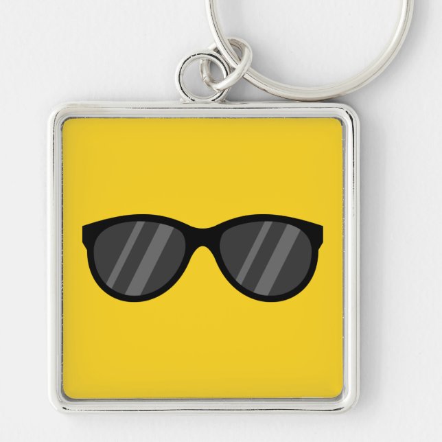 Cool Cartoon Sunglasses Keychain (Front)
