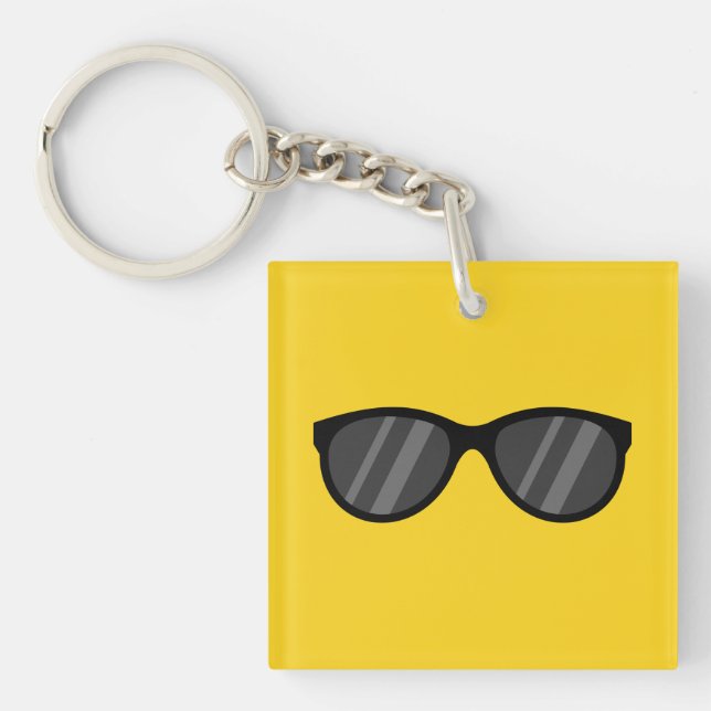 Cool Cartoon Sunglasses Keychain (Front)