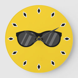 Cool Cartoon Sunglasses Large Clock