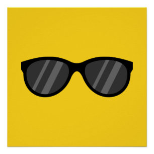 Cool Cartoon Sunglasses Poster