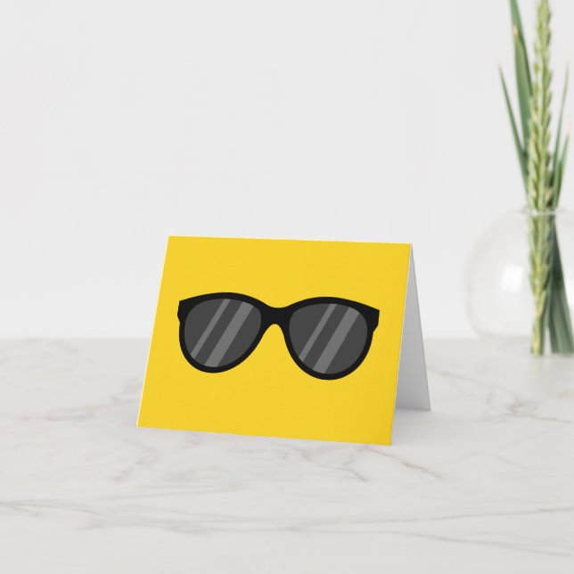 Cool Cartoon Sunglasses Thank You Card (Front)