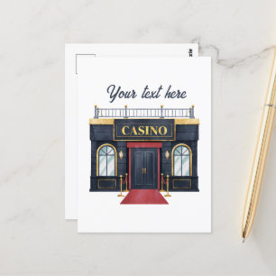 Cool Casino gambling customizable Postcard