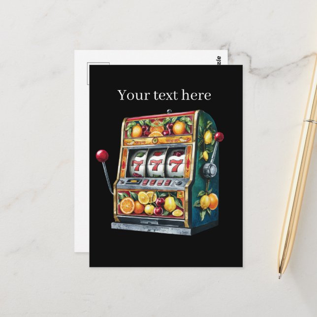 Cool Casino lovers customizable Postcard (Front/Back In Situ)