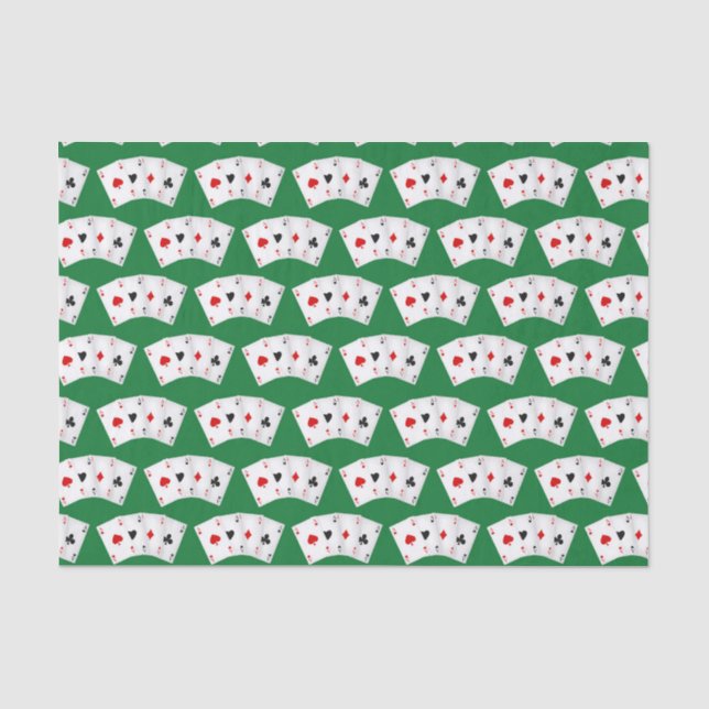 Cool Casino playing card pattern party  Tissue Paper (Front)