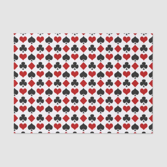Cool Casino playing card pattern party  Tissue Paper (Front)