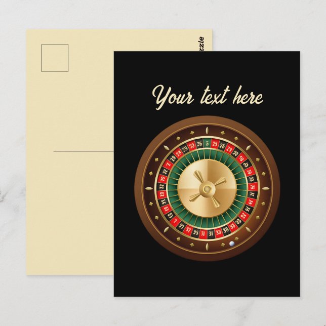 Cool Casino wheel customizable Postcard (Front/Back)
