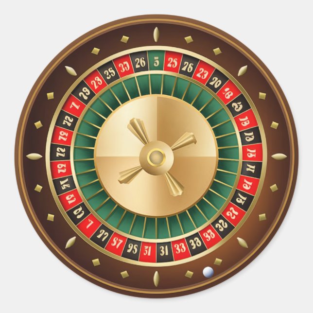 Cool Casino wheel party Classic Round Sticker (Front)