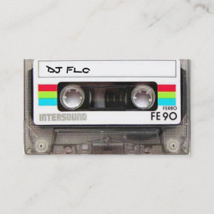 Cool Cassette Tape Business Cards for DJ's