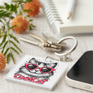 Cool Cat 1 Keychain