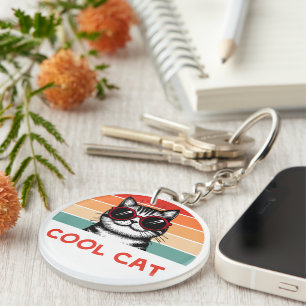 Cool cat 2 keychain
