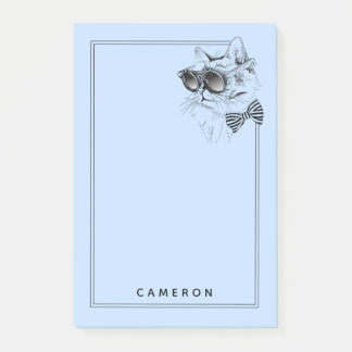 Cool Cat | Add Your Name Post-it Notes