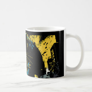 Cool cat art inspired by graphic novels coffee mug