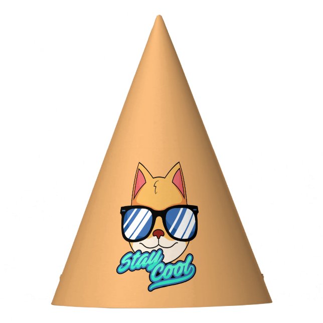 COOL CAT BIRTHDAY PARTY HATS (Front)