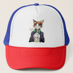 Cool Cat Boss – Funny Cat Lover Gift Idea Trucker Hat