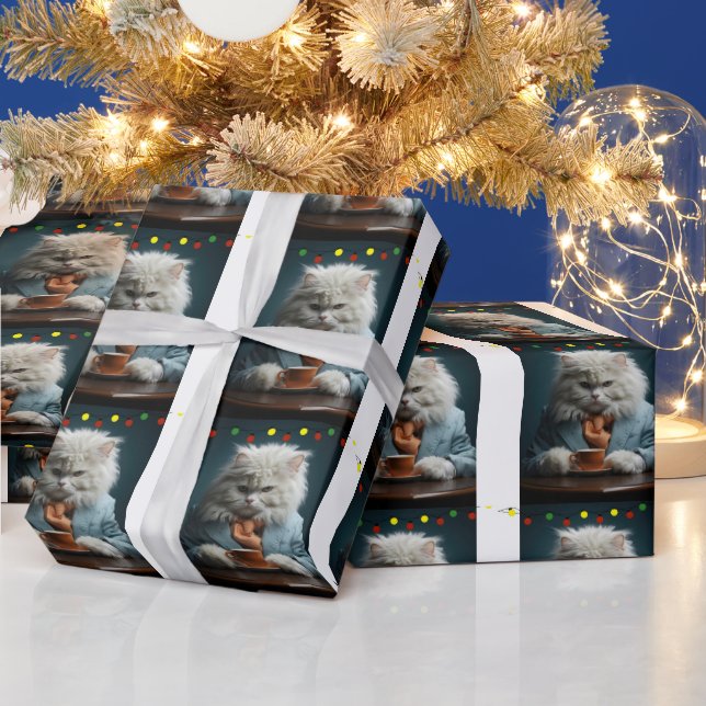 COOL CAT CHRISTMAS  WRAPPING PAPER (Holidays)