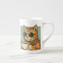 Cool Cat Coffee Retro Style Design for Cat Lovers