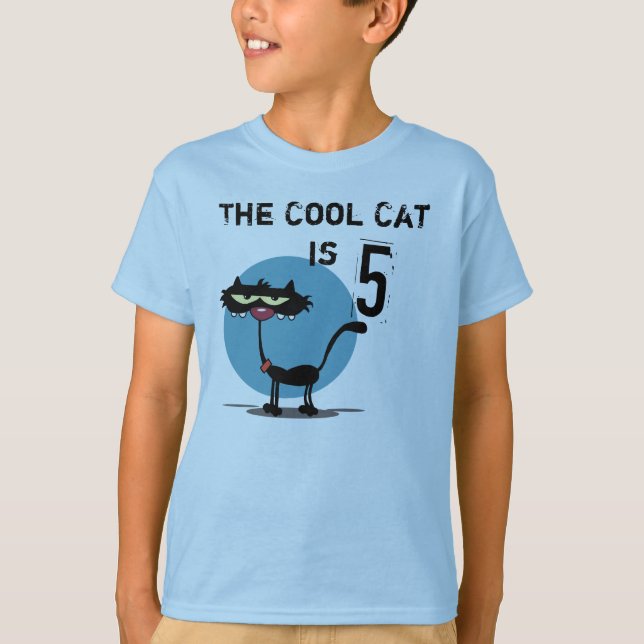 Cool Cat Customizable Birthday T-shirt (Front)