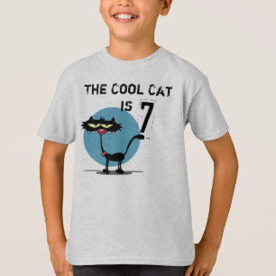 Cool Cat Customizable Birthday T-shirt