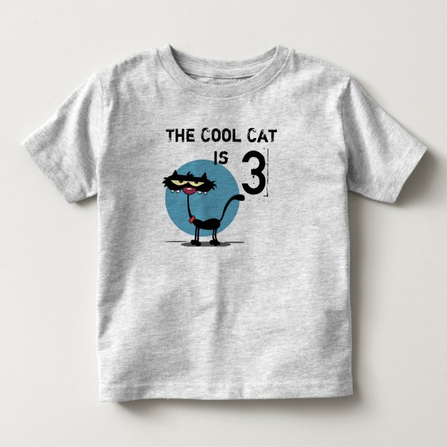 Cool Cat Customizable Birthday T-shirt (Front)