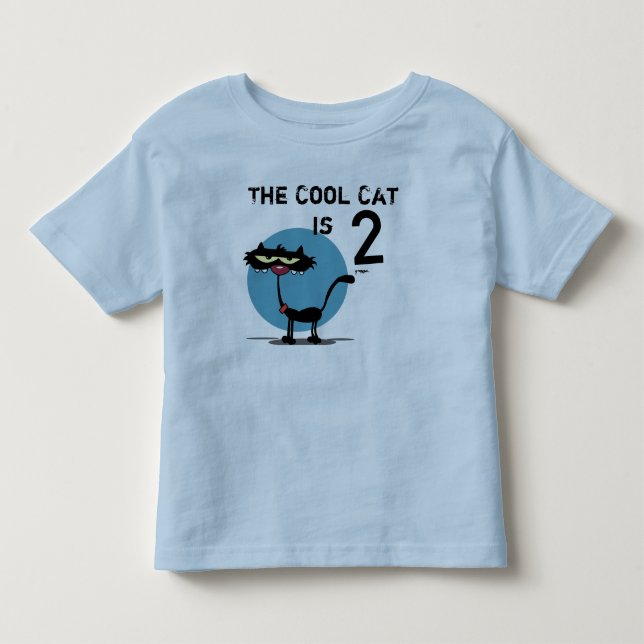 Cool Cat Customizable Birthday T-shirt (Front)