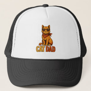 Cool Cat Dad Vintage Style Trucker Hat