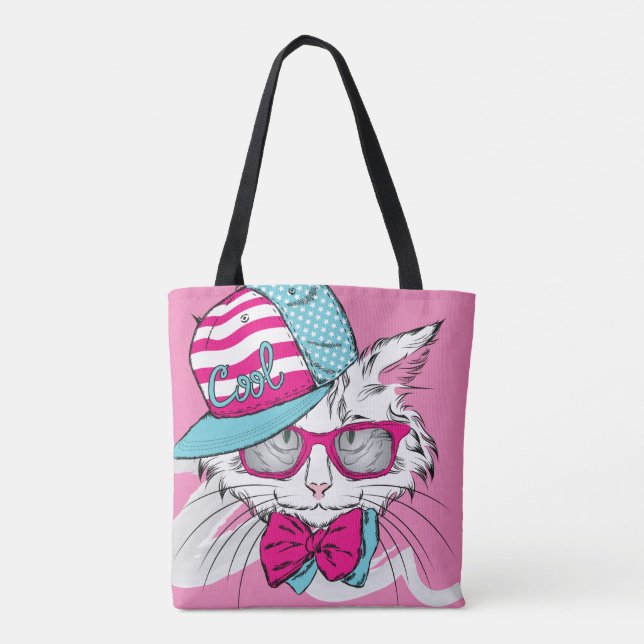 Cool Cat Design Ladies Bag (Back)